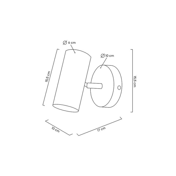 Lampa ścienna SPOT złota - Moosee